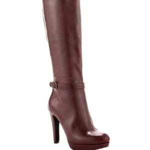 Leather Burgundy Boots Jessica Simpson Knee-high